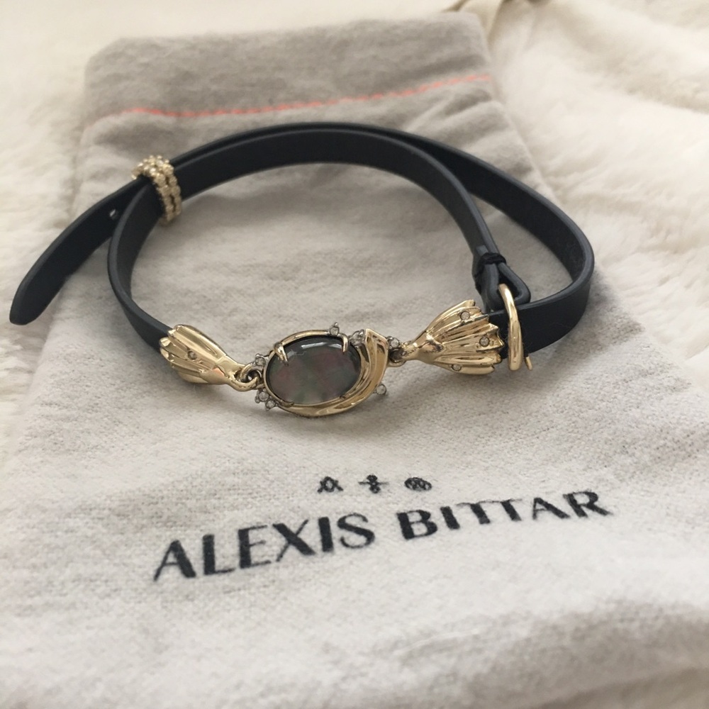 Alexis Bittar leather wrap bracelet